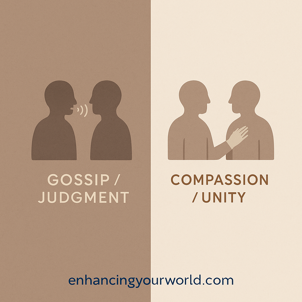 When Judgment Clouds Love: Gossip vs. Compassion